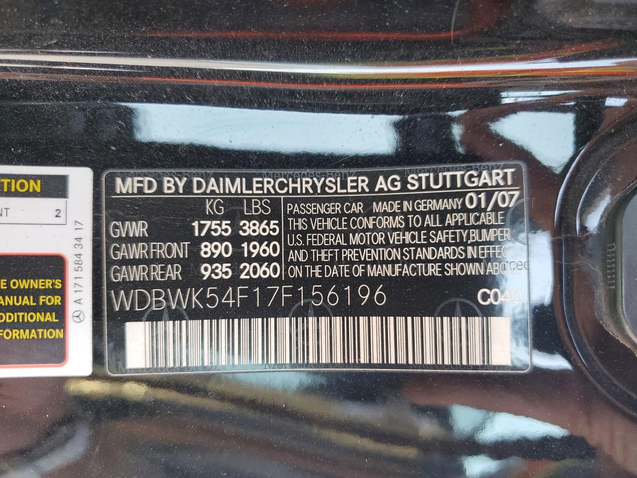 2007 MERCEDES-BENZ SLK 280 photo 12