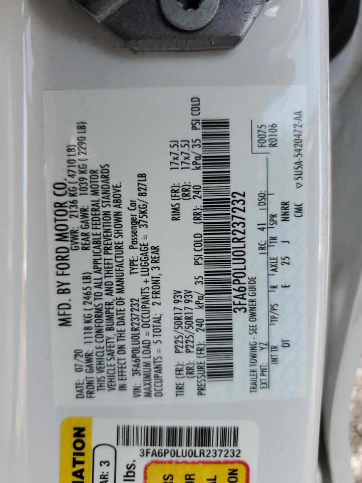 2020 FORD FUSION SE photo 23