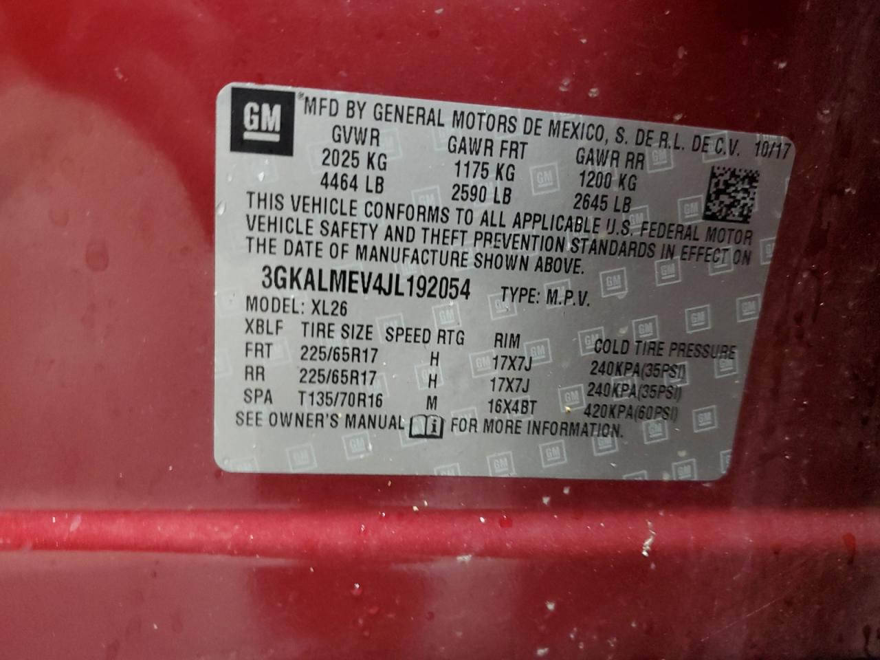 2018 GMC TERRAIN SLE photo 25