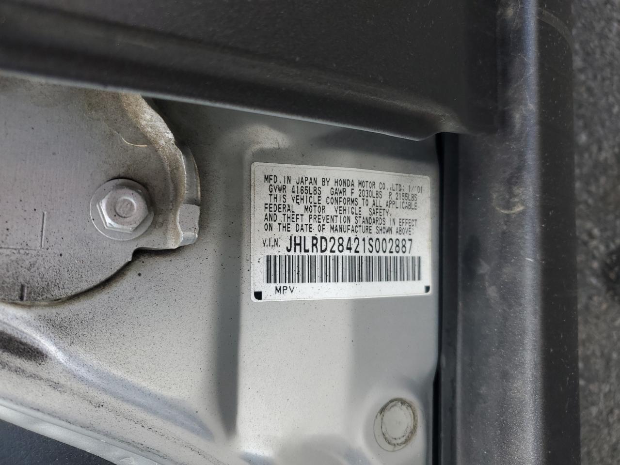 2001 HONDA CR-V LX photo 25