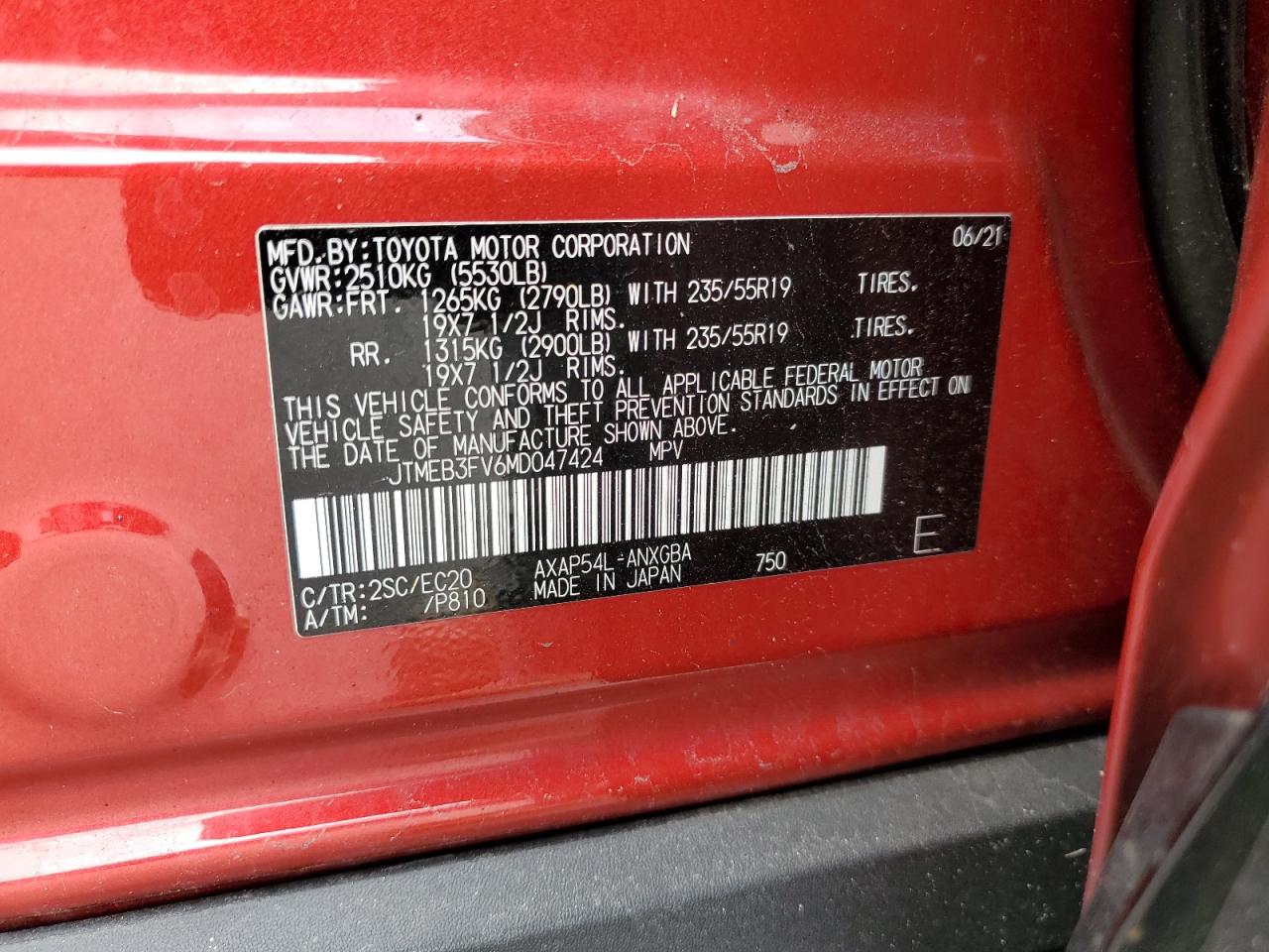 2021 TOYOTA RAV4 PRIME XSE photo 13