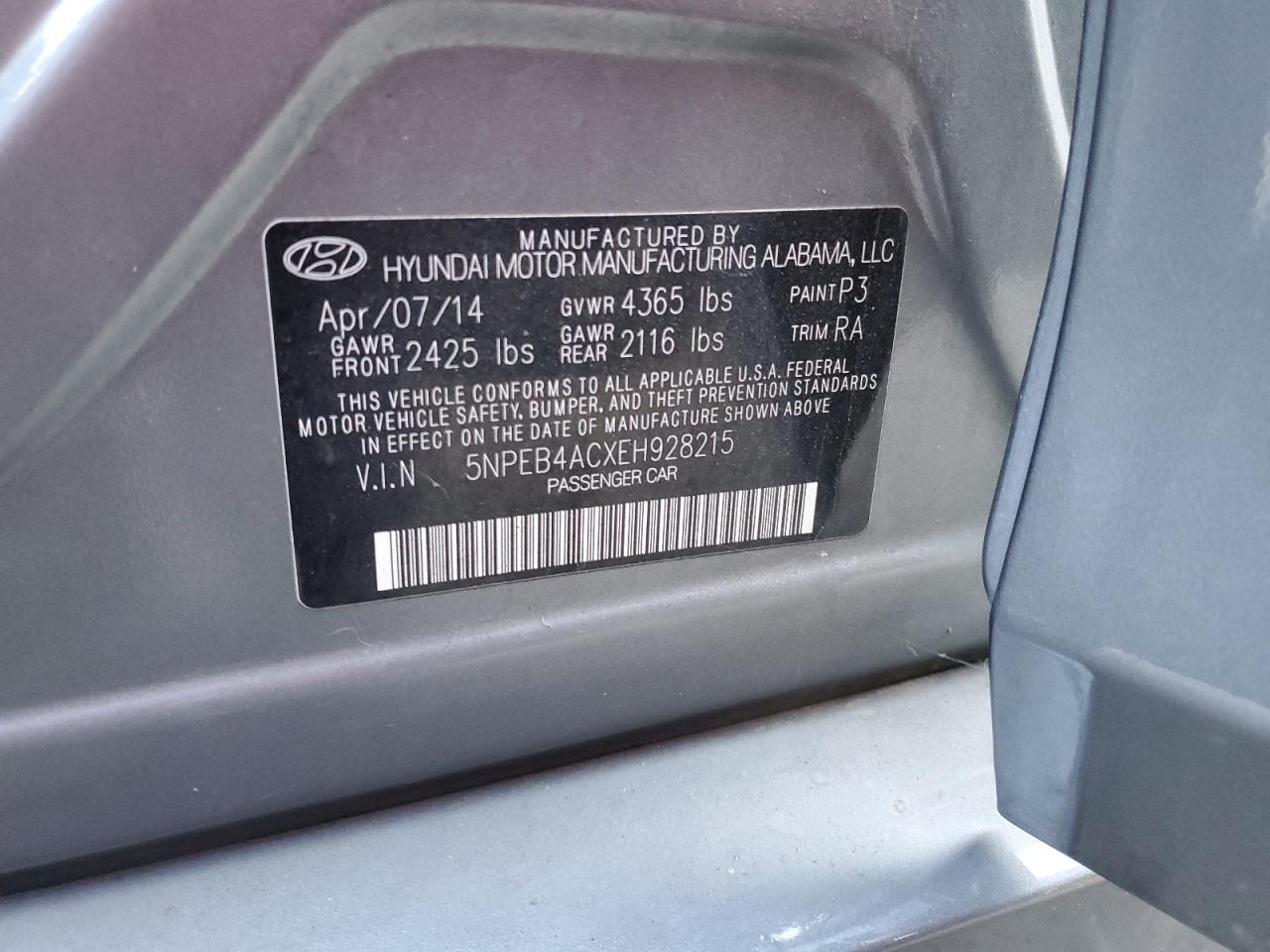 2014 HYUNDAI SONATA GLS photo 23