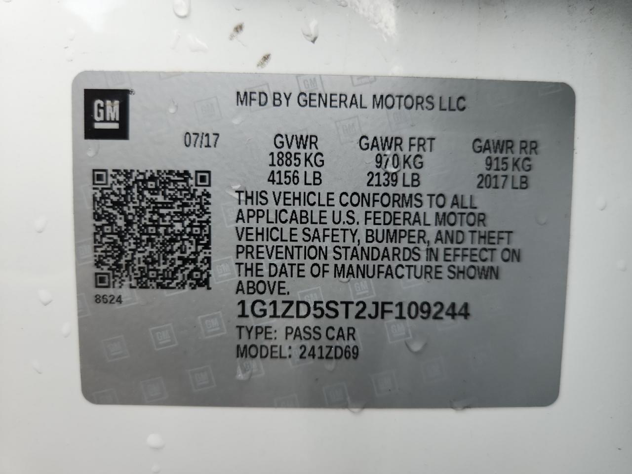 2018 CHEVROLET MALIBU LT photo 12