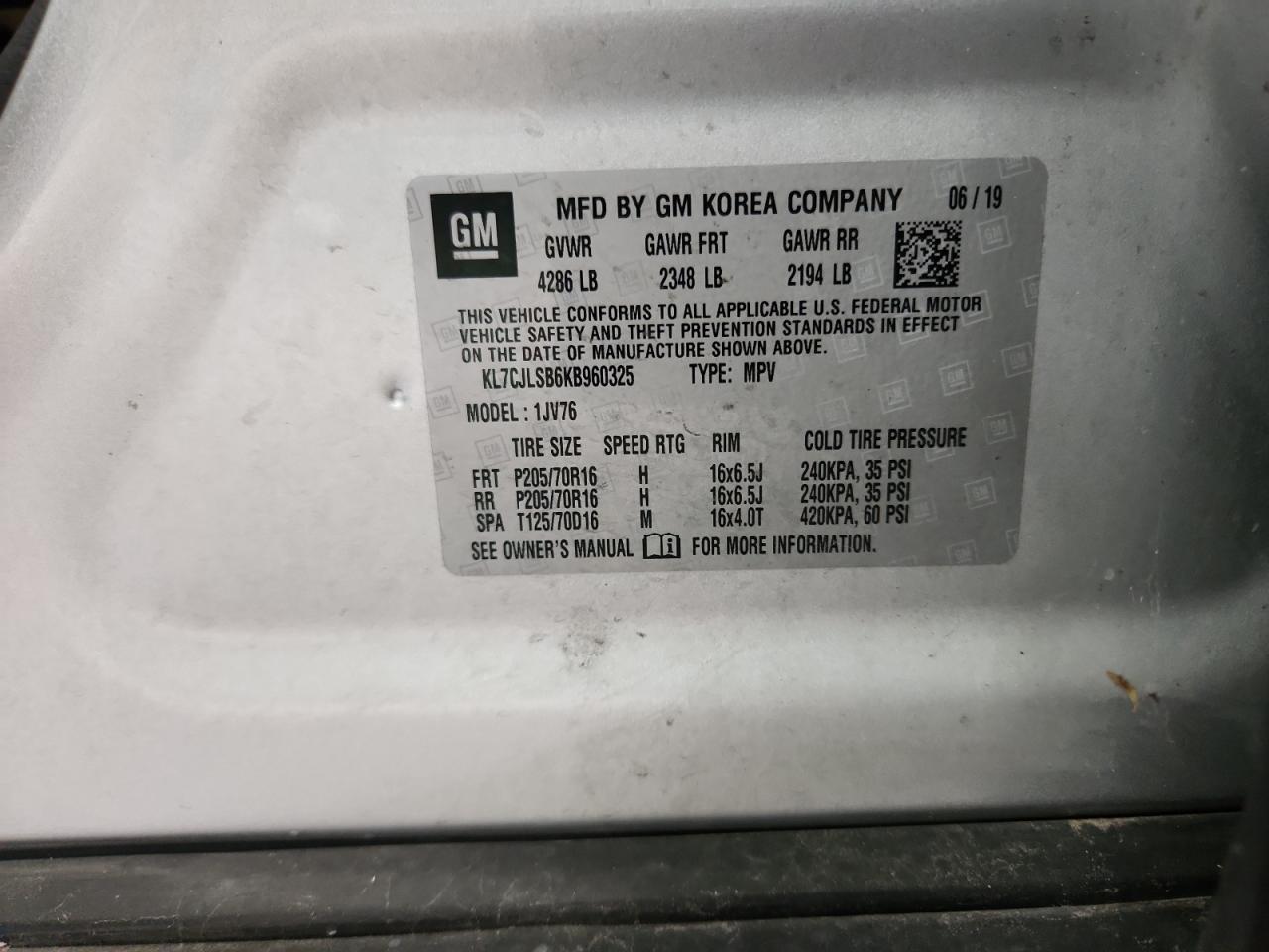 2019 CHEVROLET TRAX 1LT photo 37