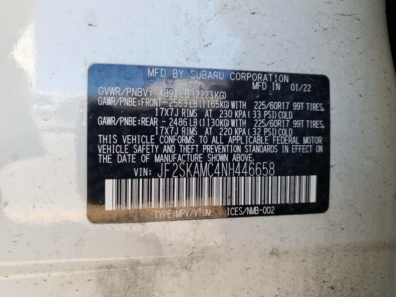 2022 SUBARU FORESTER WILDERNESS photo 12