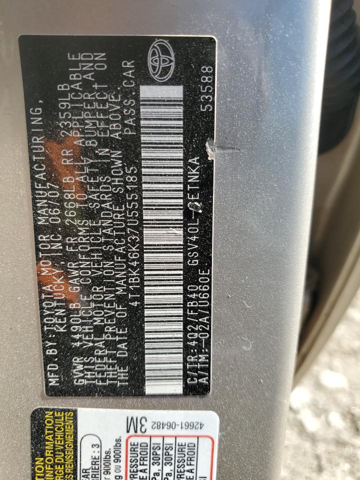 2007 TOYOTA CAMRY LE photo 12