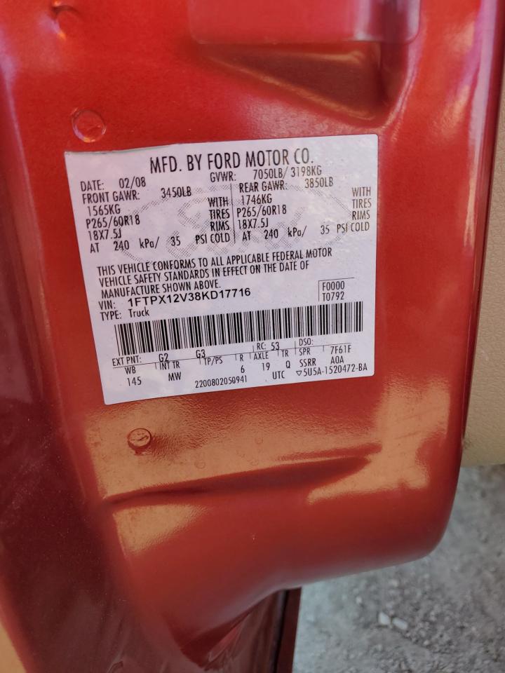 2008 FORD F150 photo 12