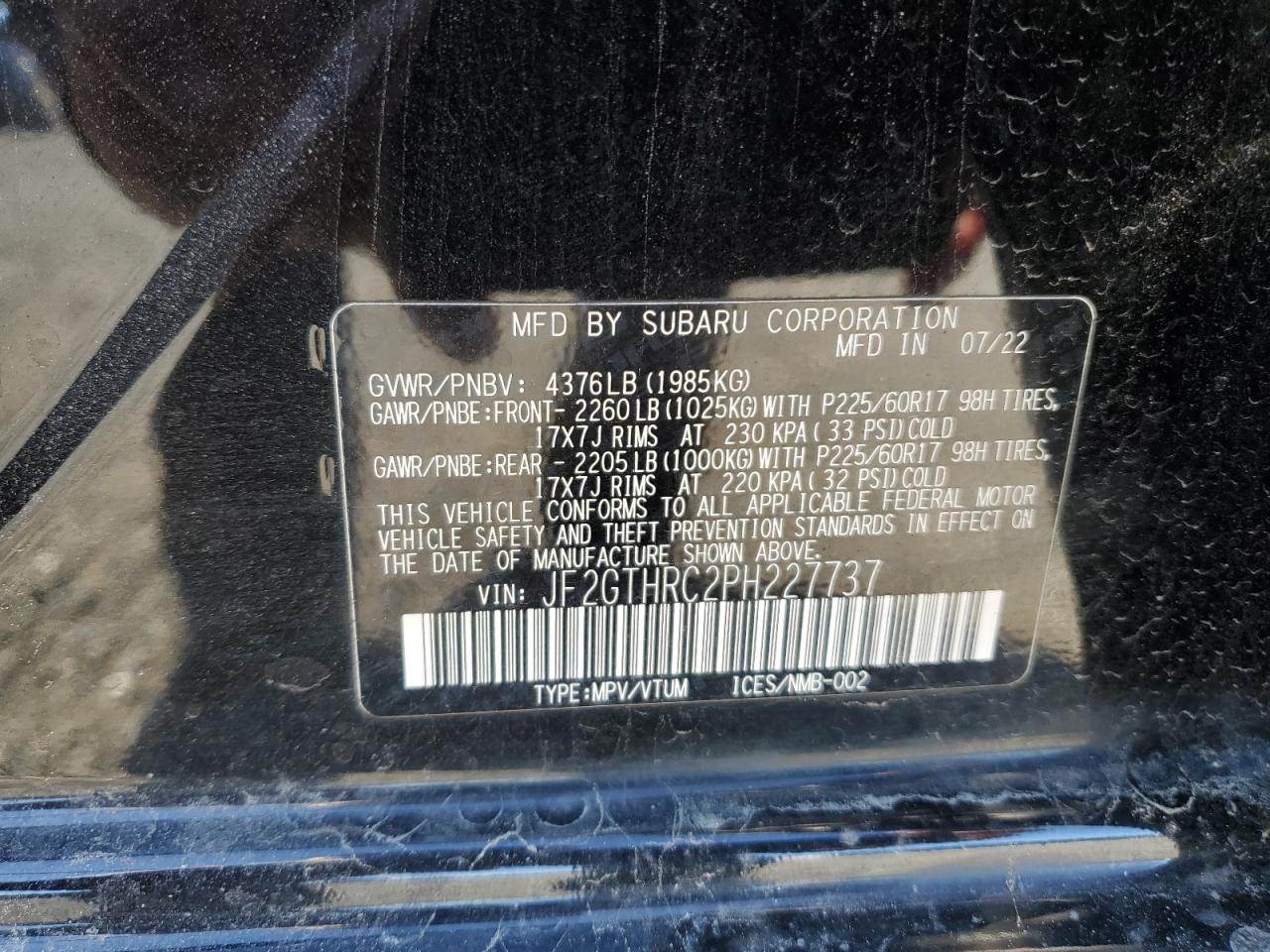 2023 SUBARU CROSSTREK SPORT photo 27