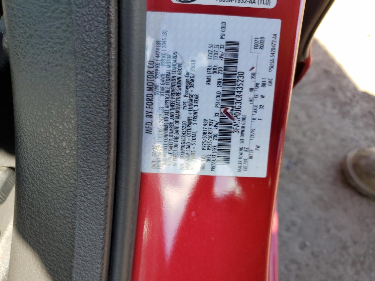 2012 FORD FUSION SEL photo 23