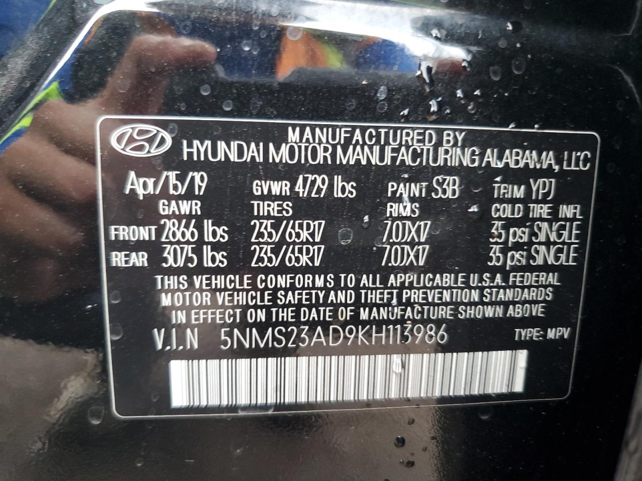 2019 HYUNDAI SANTA FE SE photo 25