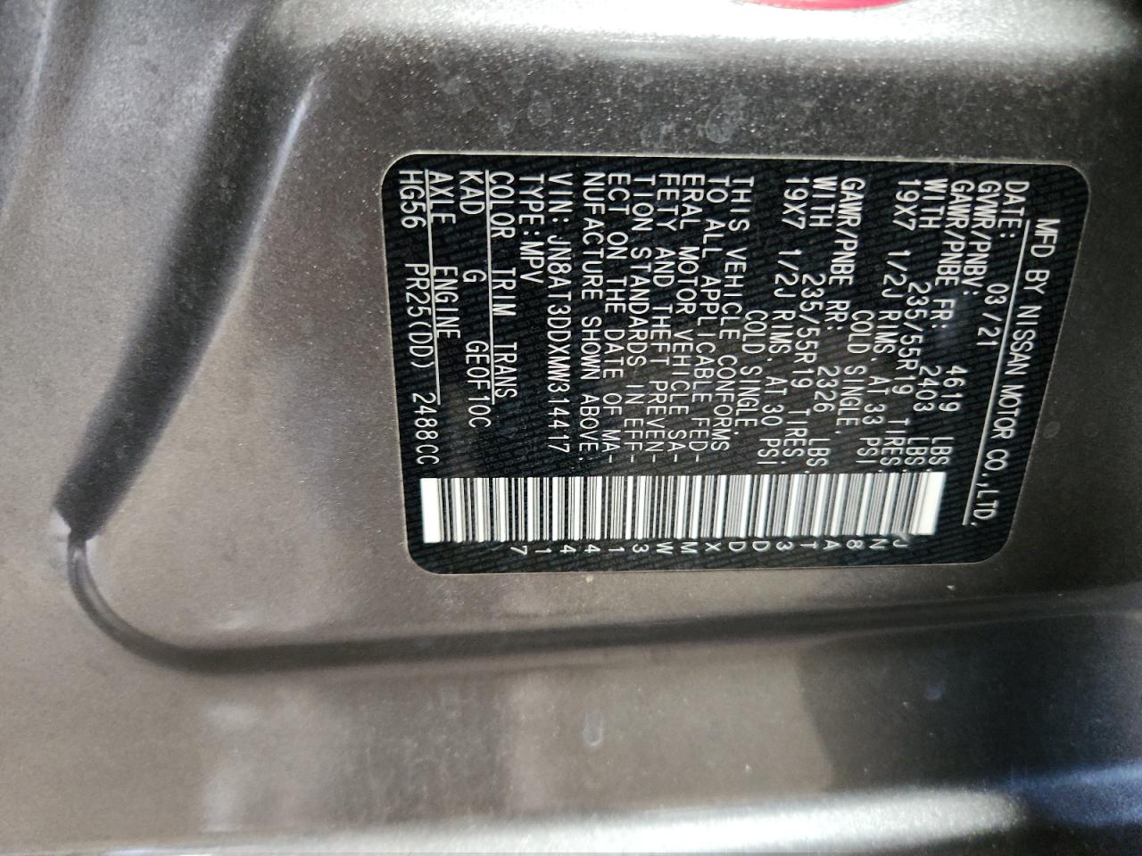 2021 NISSAN ROGUE PLATINUM photo 37
