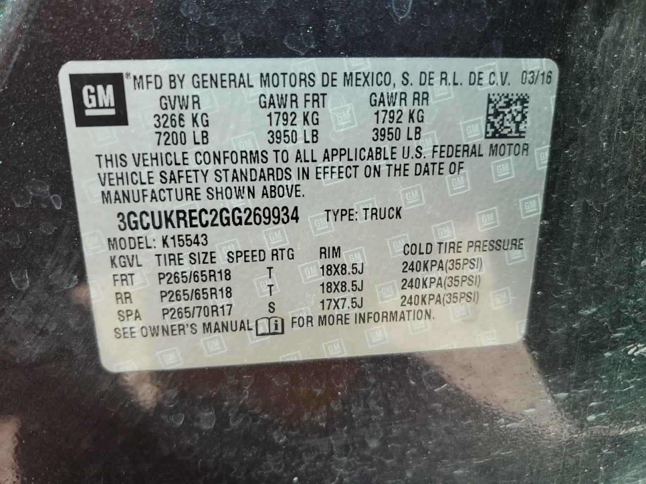 2016 CHEVROLET SILVERADO K1500 LT photo 23
