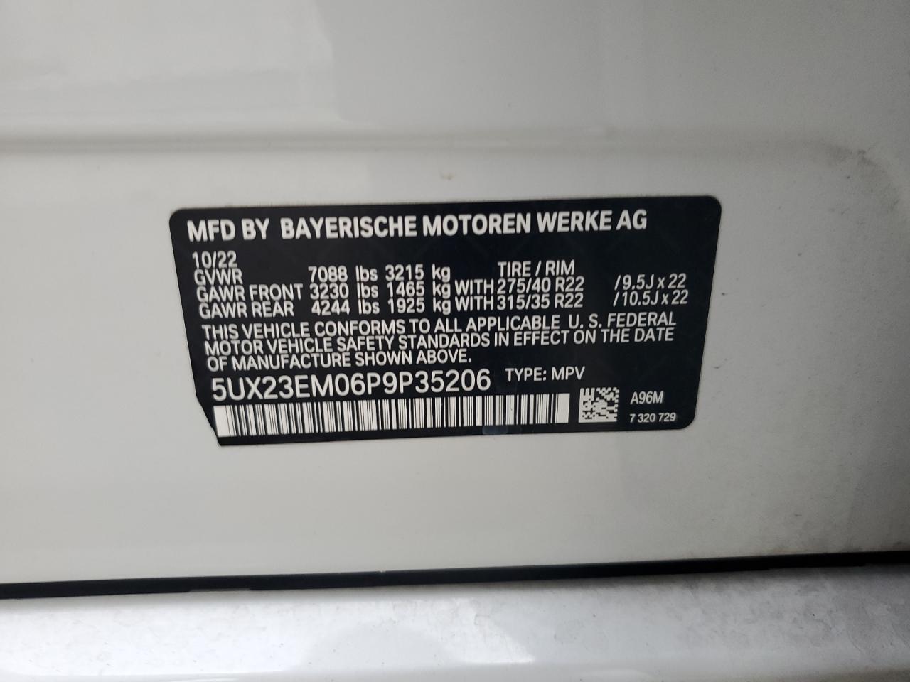 2023 BMW X7 XDRIVE40I photo 13