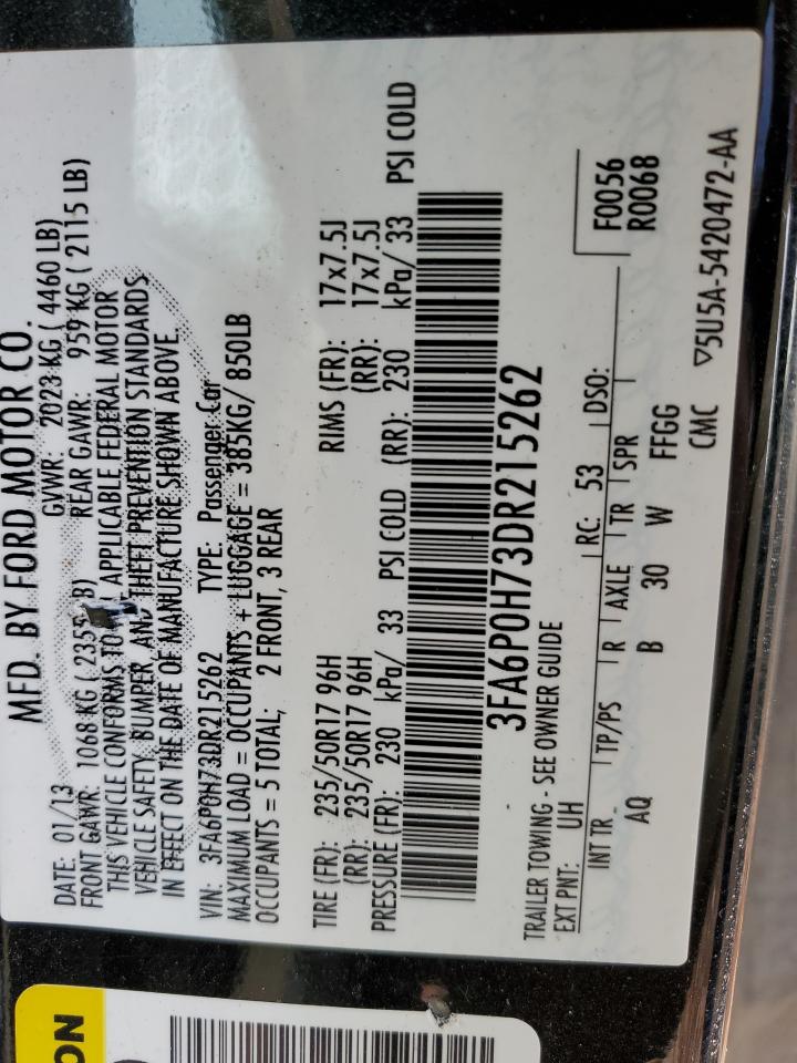 2013 FORD FUSION SE photo 25
