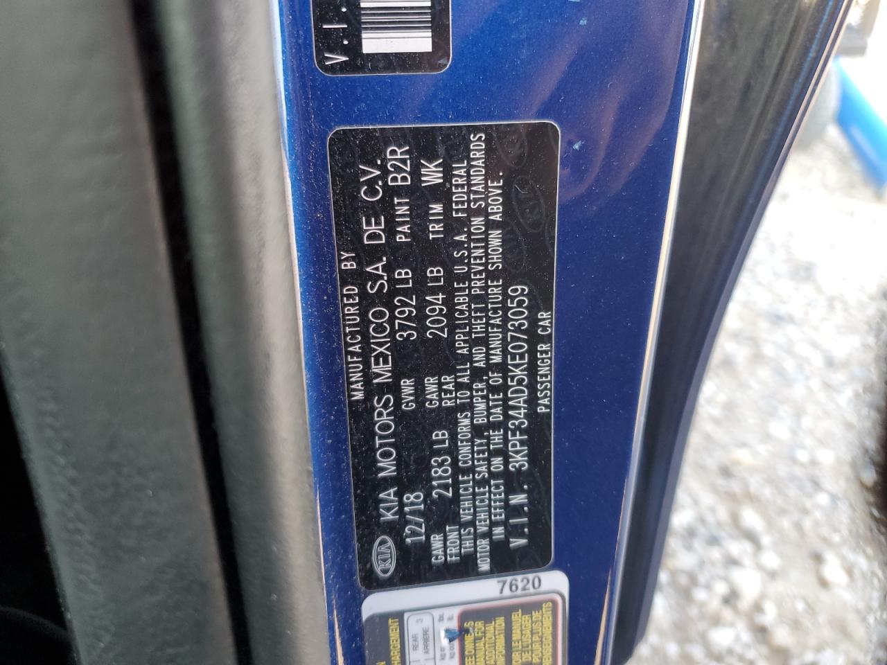 2019 KIA FORTE GT LINE photo 12