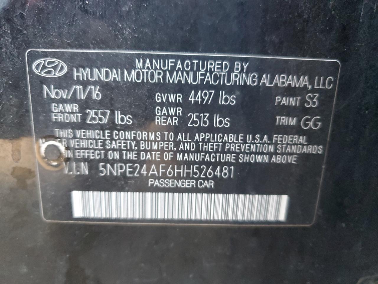 2017 HYUNDAI SONATA SE photo 34