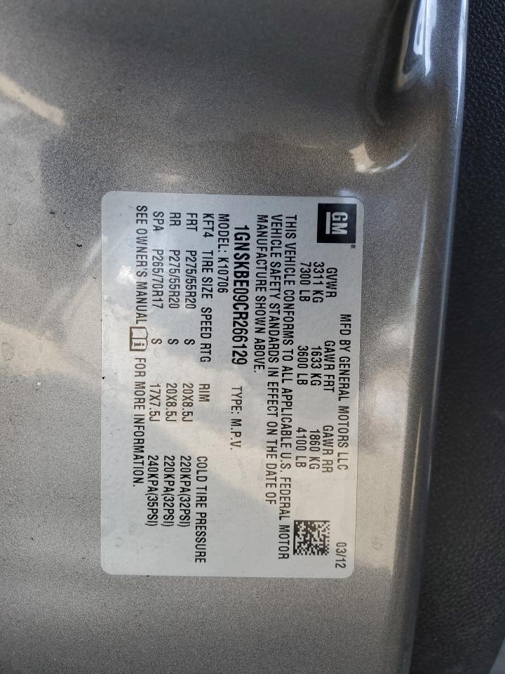 2012 CHEVROLET TAHOE K1500 LT photo 13