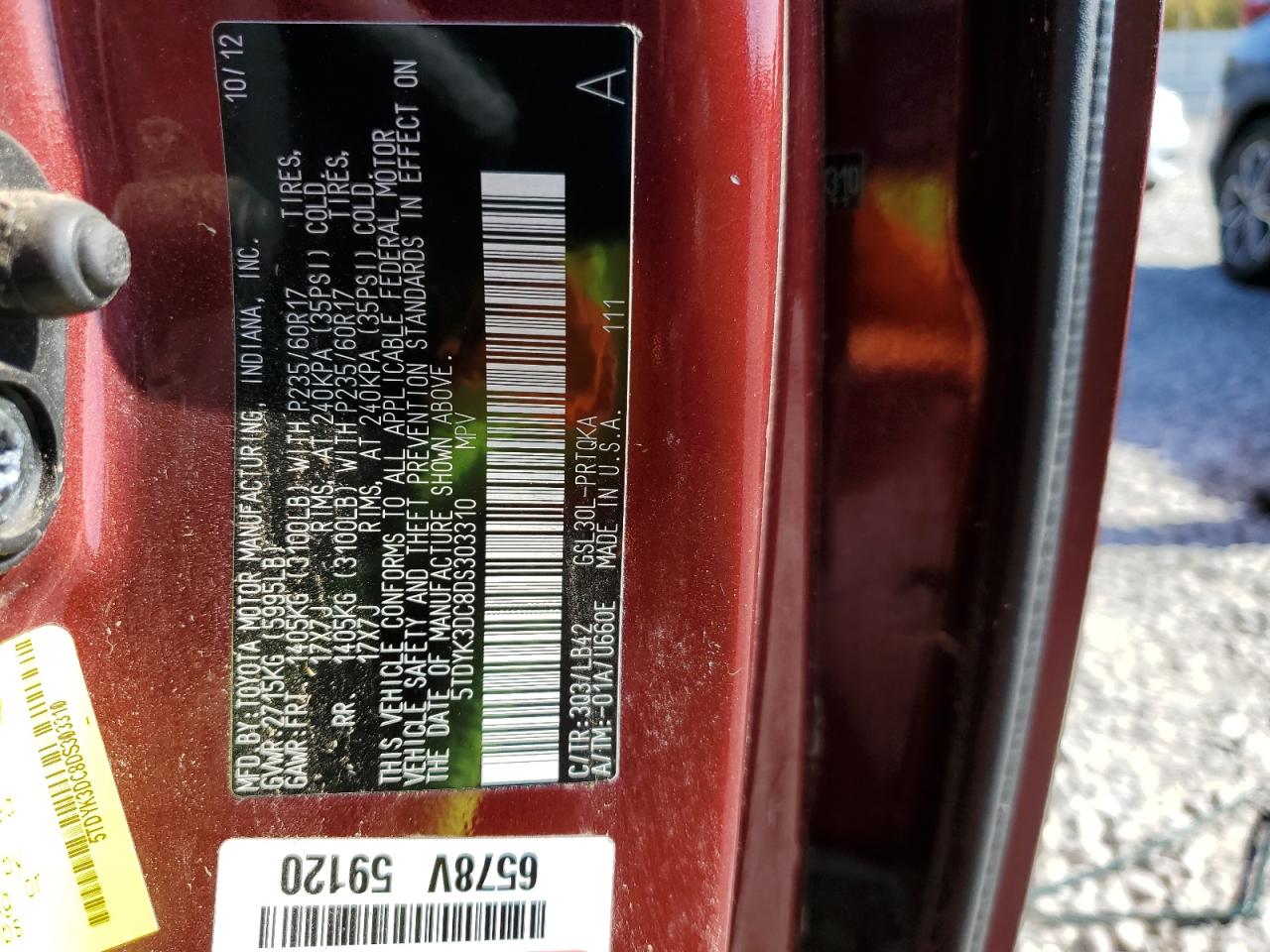 2013 TOYOTA SIENNA XLE photo 37