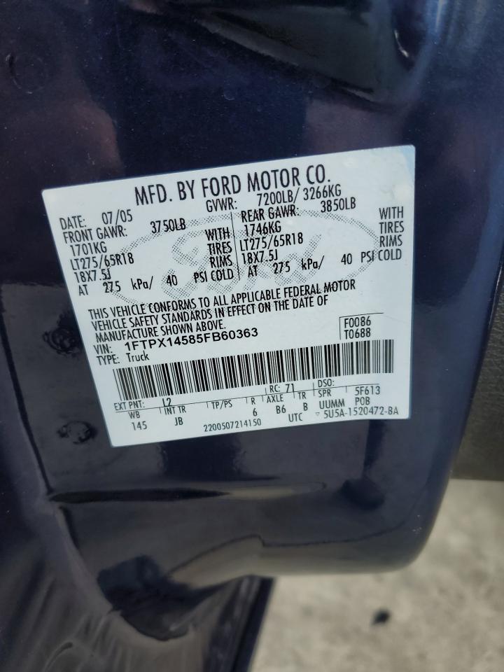 2005 FORD F150 photo 12