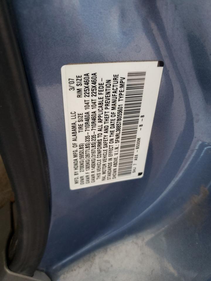 2007 HONDA ODYSSEY TOURING photo 12