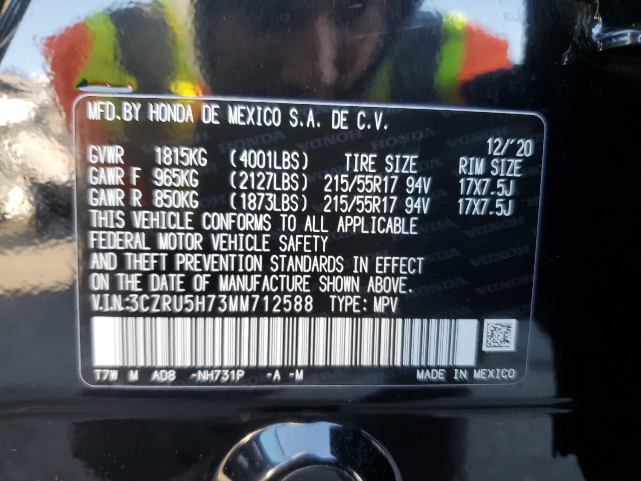 2021 HONDA HR-V EXL photo 23