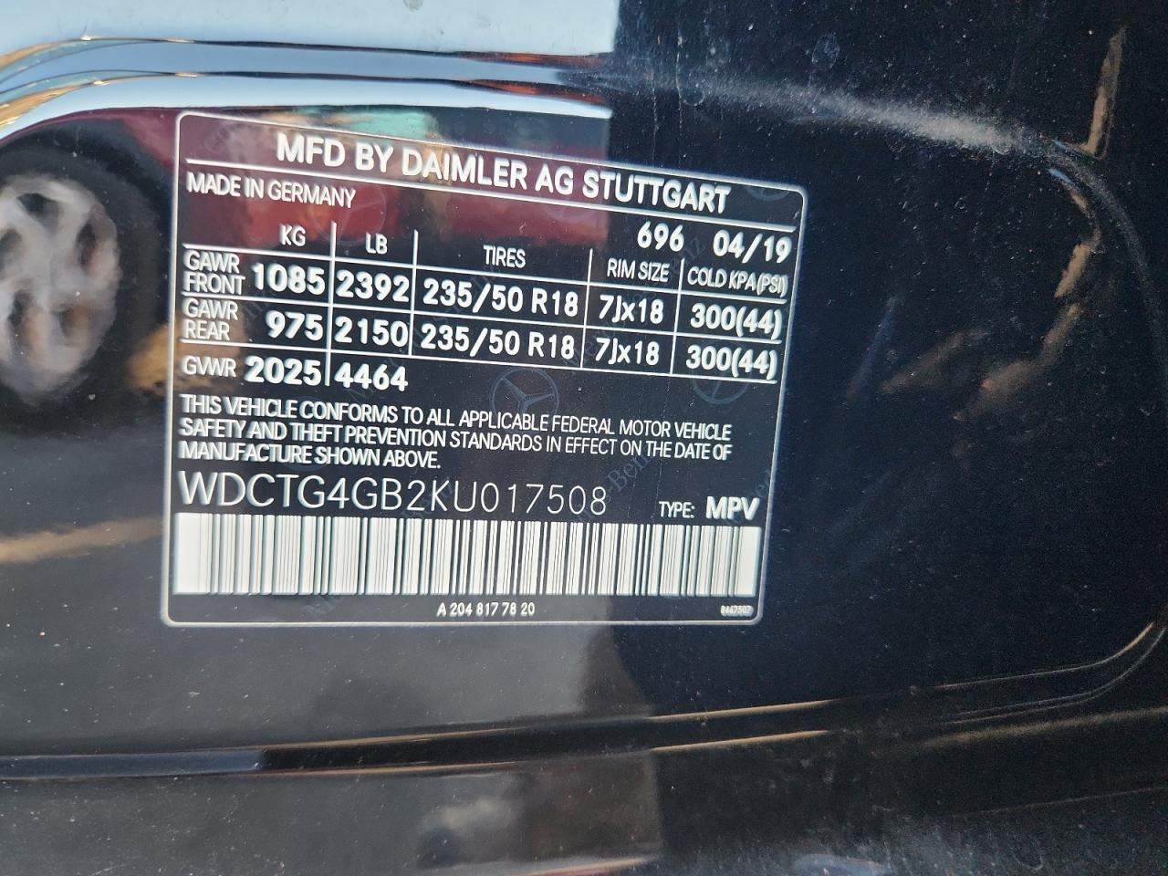 2019 MERCEDES-BENZ GLA 250 4MATIC photo 12
