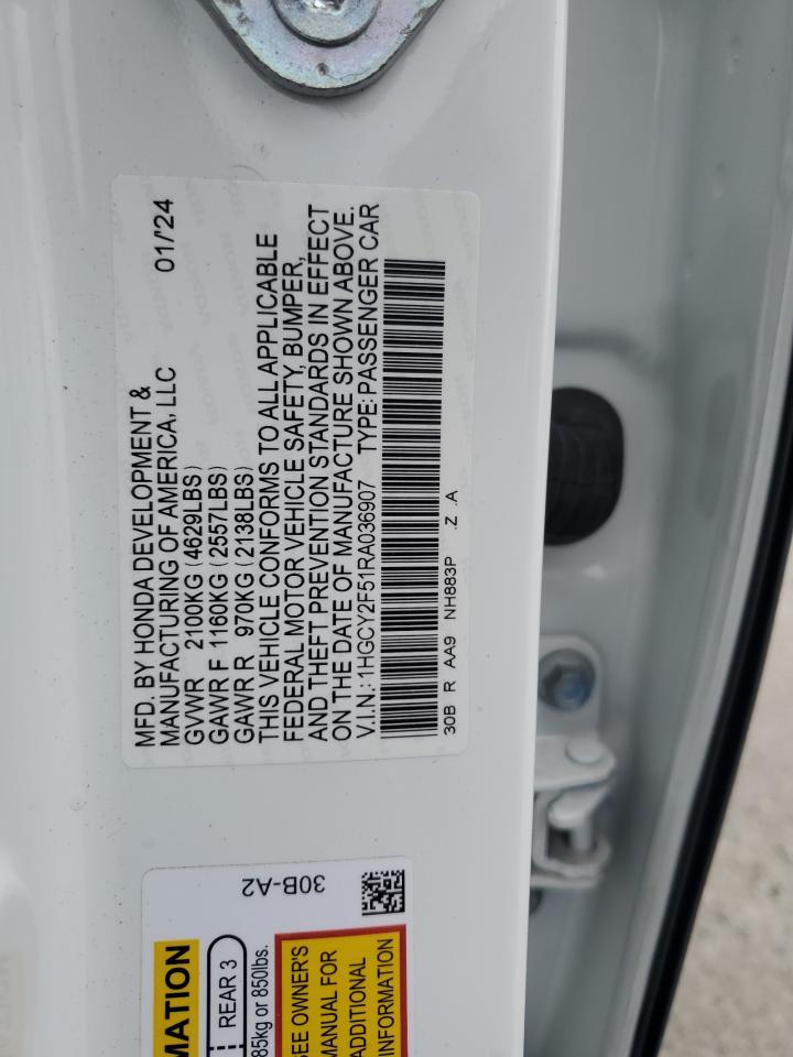 2024 HONDA ACCORD HYBRID SPORT photo 12