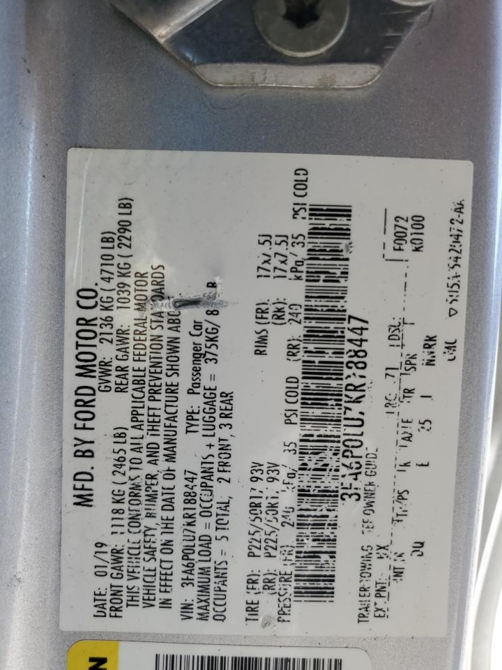 2019 FORD FUSION SE photo 12