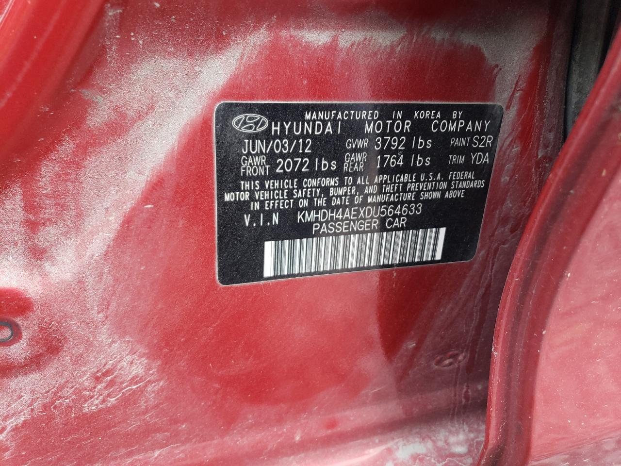 2013 HYUNDAI ELANTRA GLS photo 37