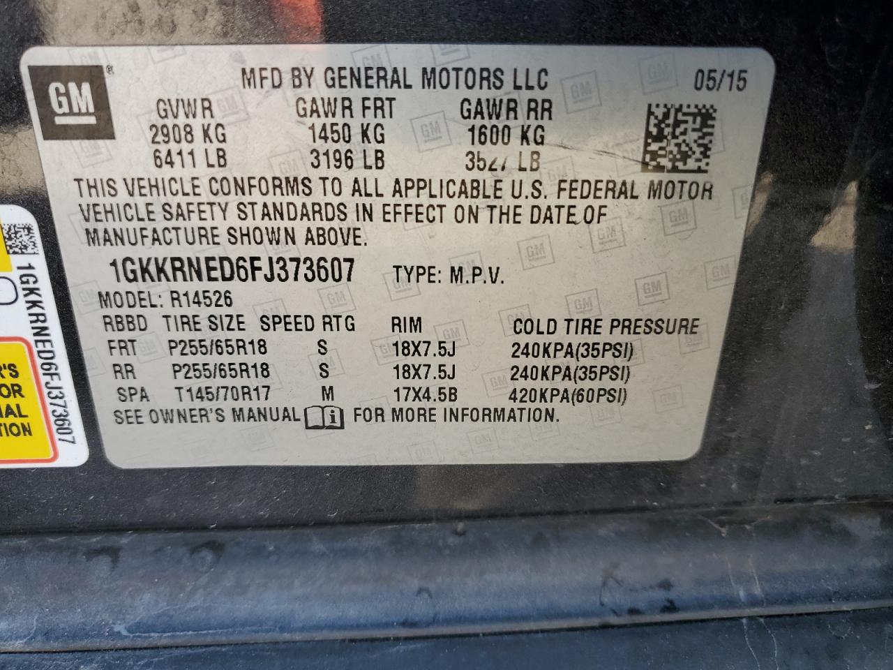 2015 GMC ACADIA SLE photo 25