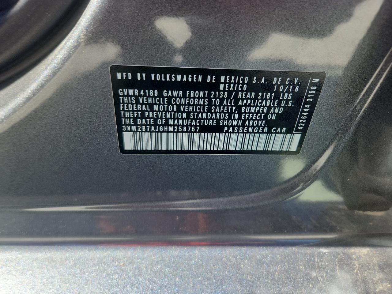2017 VOLKSWAGEN JETTA S photo 23