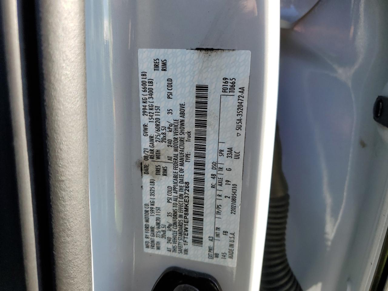 2021 FORD F150 SUPERCREW photo 23