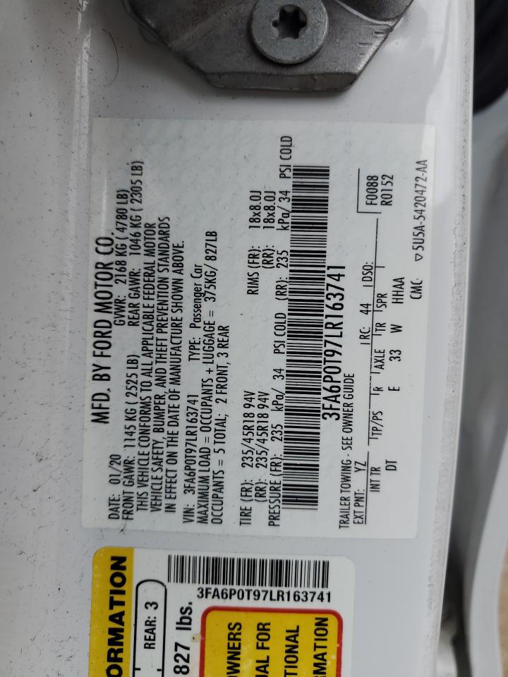 2020 FORD FUSION SE photo 12