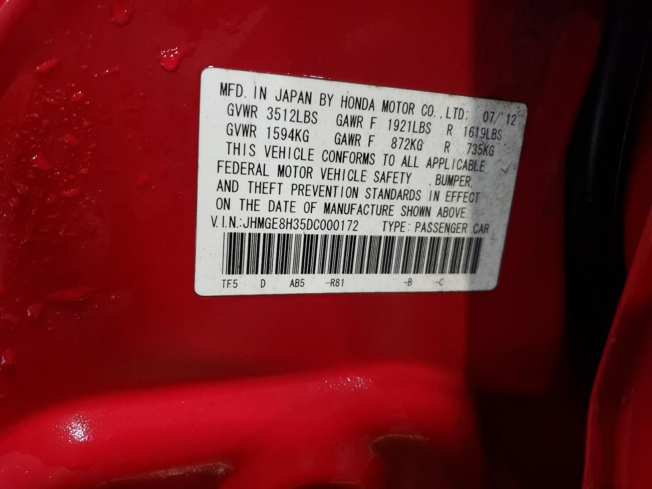 2013 HONDA FIT photo 25