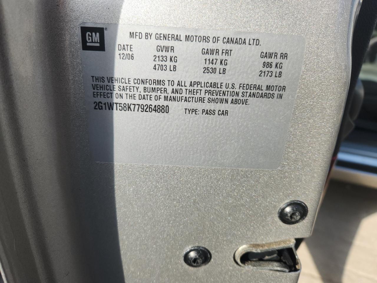 2007 CHEVROLET IMPALA LT photo 34