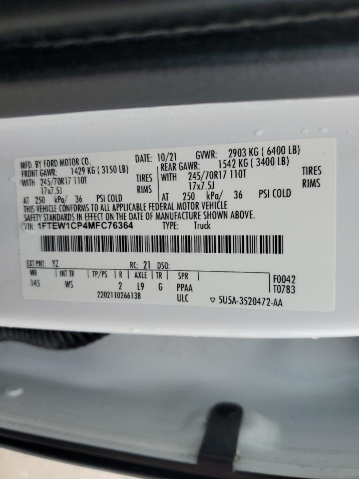 2021 FORD F150 SUPERCREW photo 13
