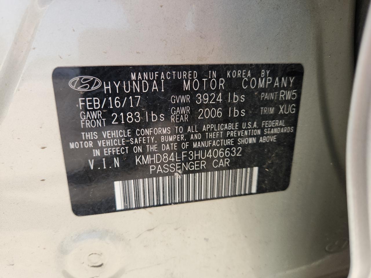 2017 HYUNDAI ELANTRA SE photo 23