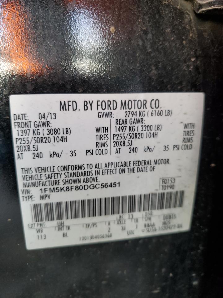 2013 FORD EXPLORER LIMITED photo 13