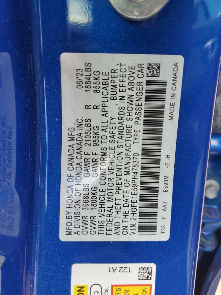2023 HONDA CIVIC photo 12
