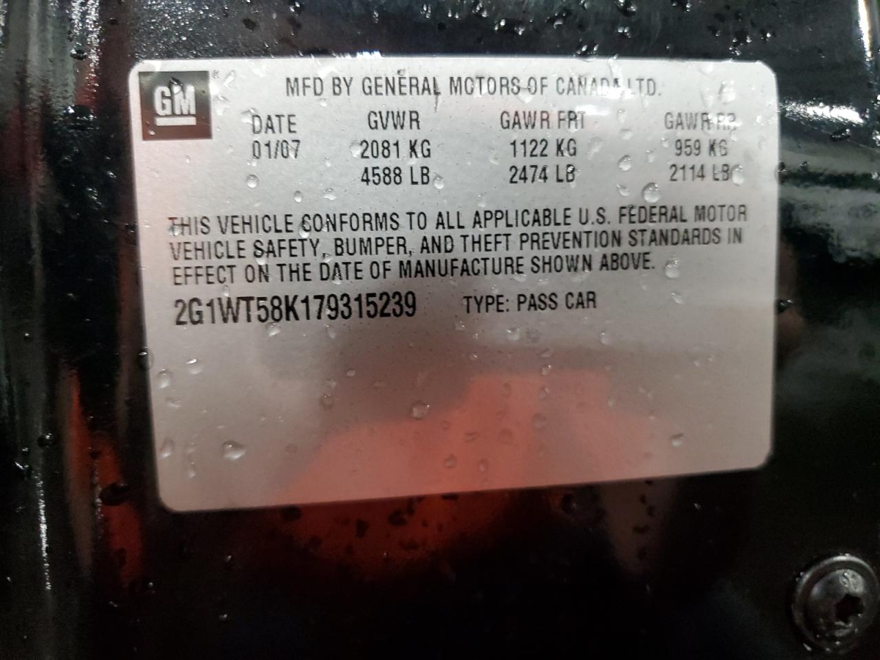 2007 CHEVROLET IMPALA LT photo 23