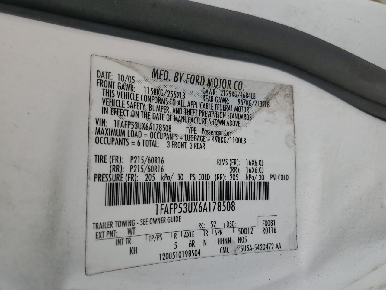 2006 FORD TAURUS SE photo 12