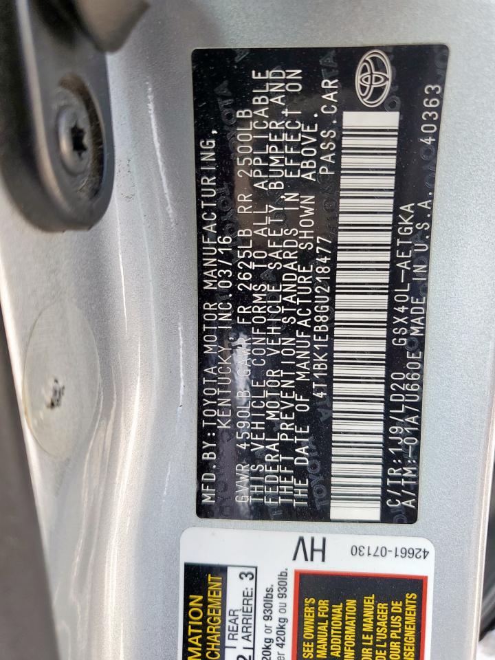 2016 TOYOTA AVALON XLE photo 13