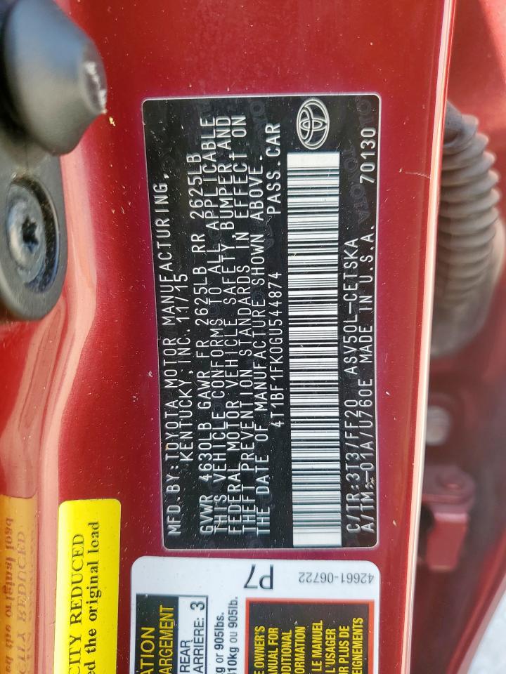 2016 TOYOTA CAMRY SE photo 23
