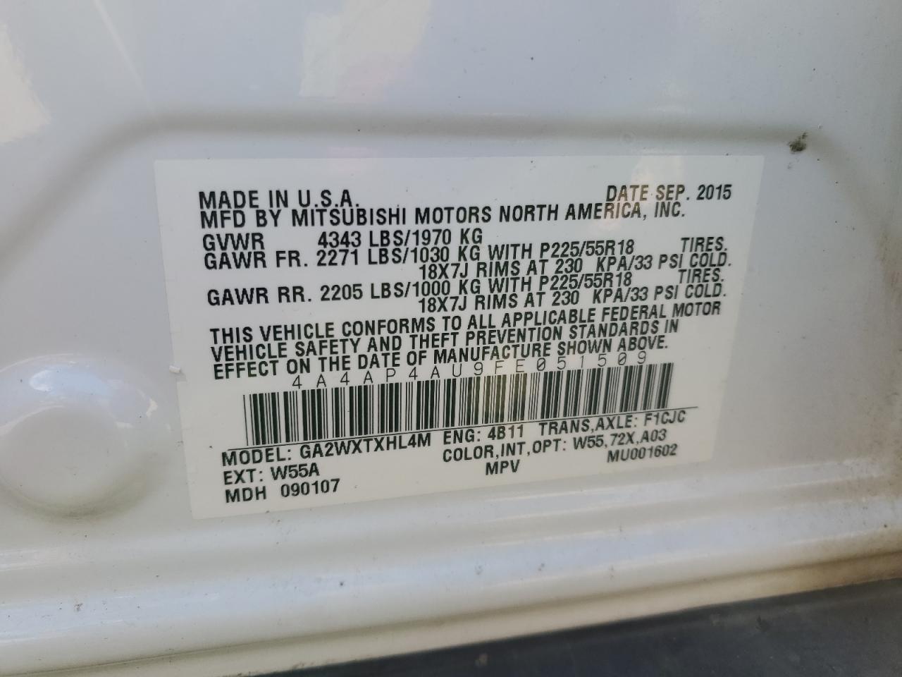 2015 MITSUBISHI OUTLANDER SPORT SE photo 37