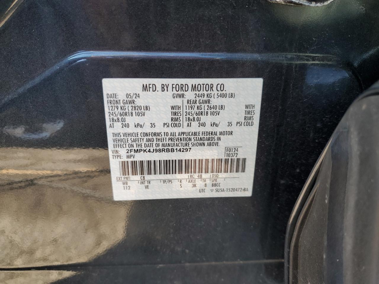 2024 FORD EDGE SEL photo 13
