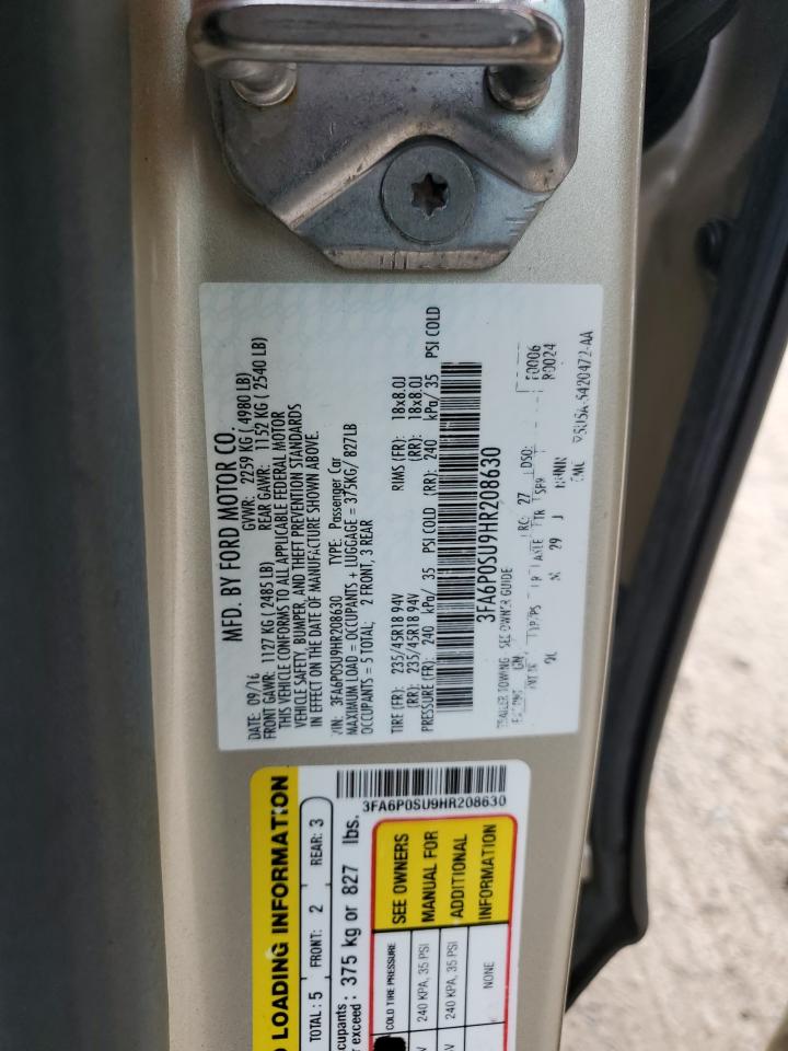 2017 FORD FUSION TITANIUM PHEV photo 12