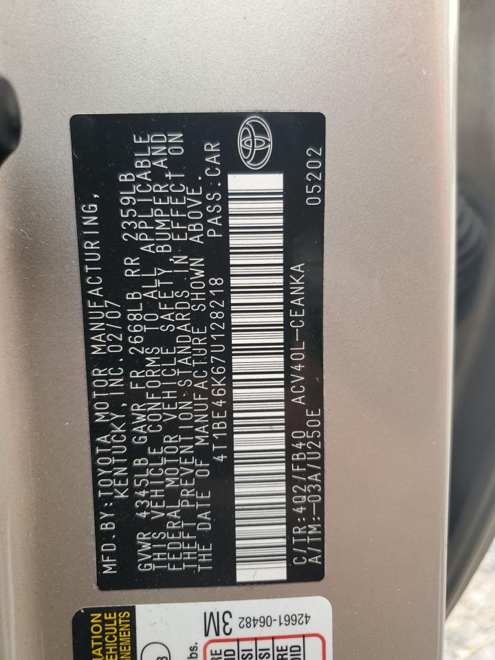 2007 TOYOTA CAMRY CE photo 34