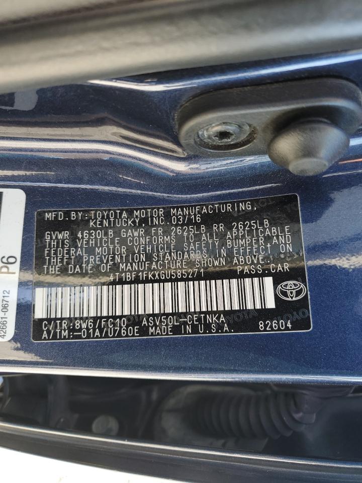 2016 TOYOTA CAMRY LE photo 23
