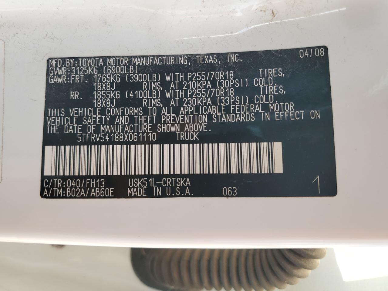 2008 TOYOTA TUNDRA photo 37