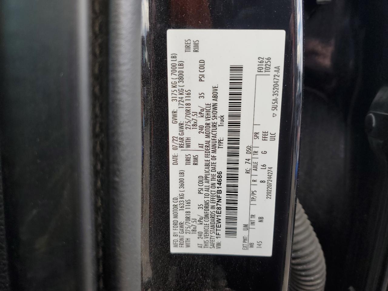 2022 FORD F150 SUPERCREW photo 34